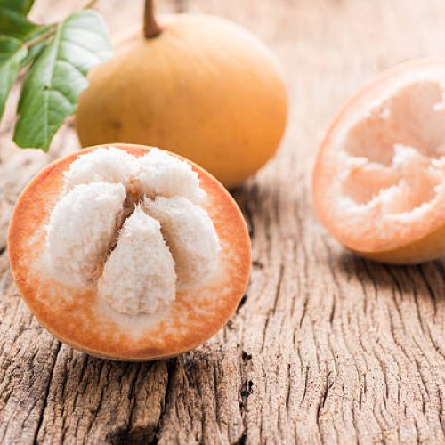 sliced santol fruit, the famous fruit of Lop Buri, Thailand and seasonal fruit on june.